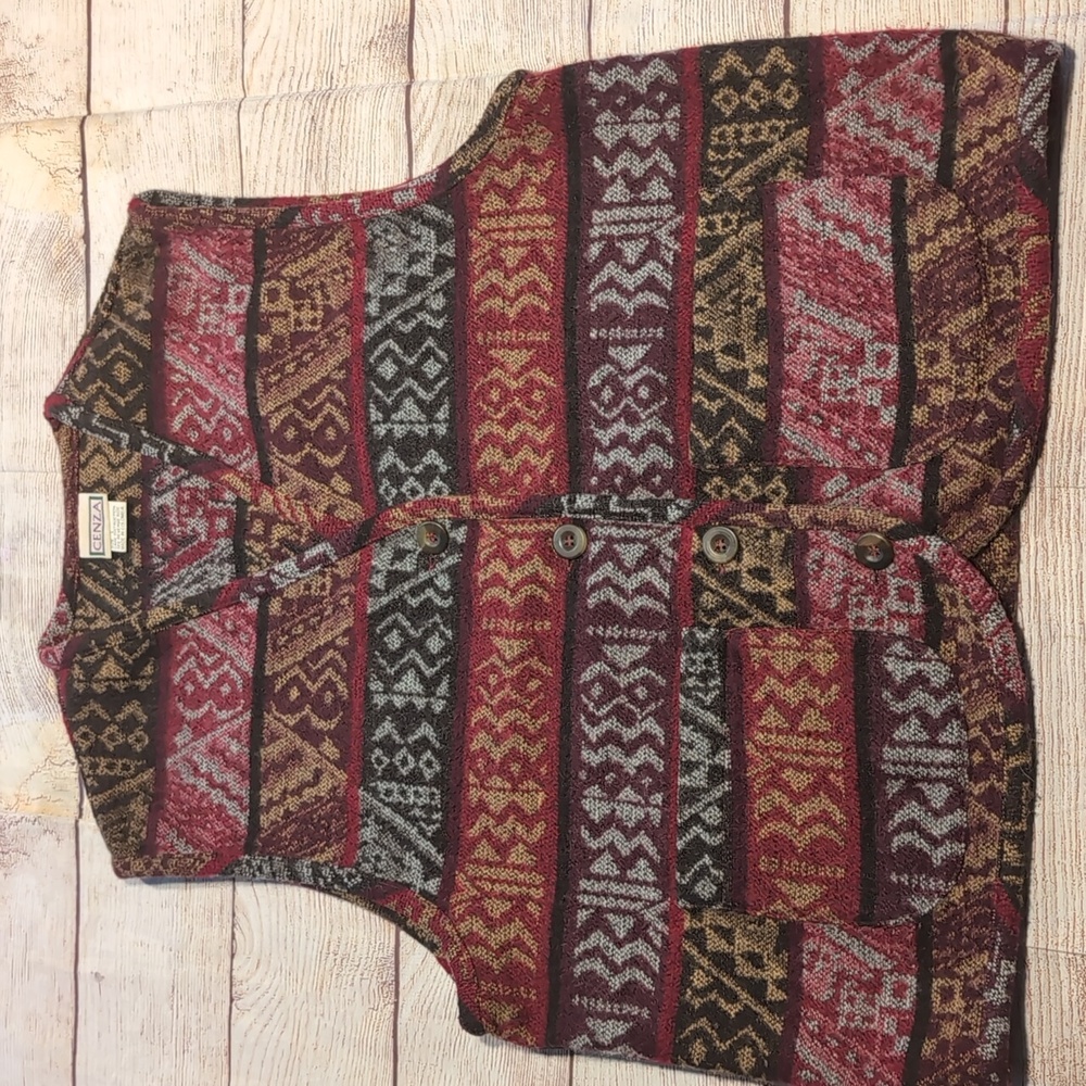 Cenza southwest wool blend vintage vest size L